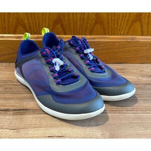 Women's Lands End Purple & Gray Bungee Lace Slip On Water Shoes Size‎ 7.5